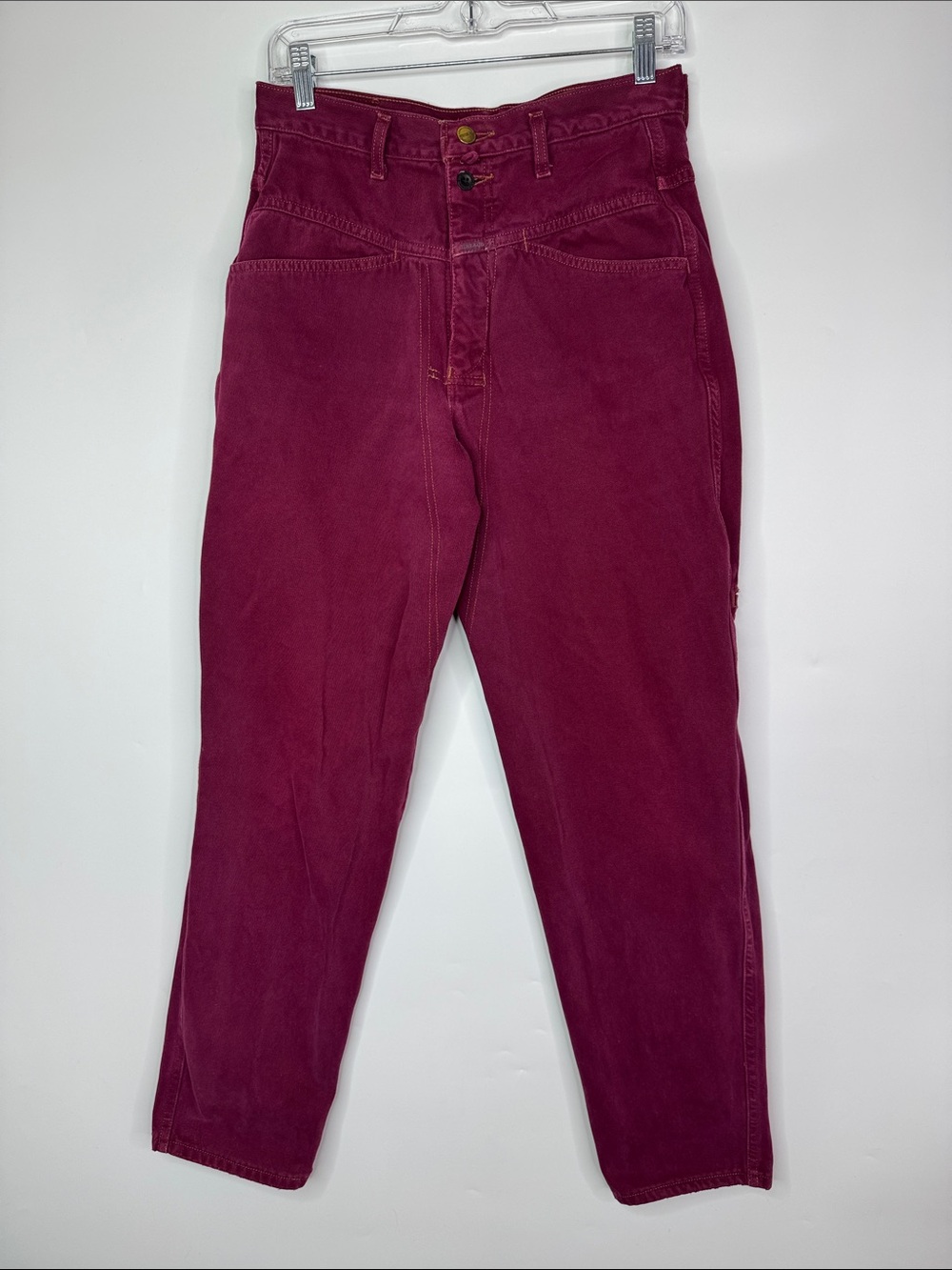 Vintage Marithe Francois Girbaud Red Denim High Waisted Jeans Size 29